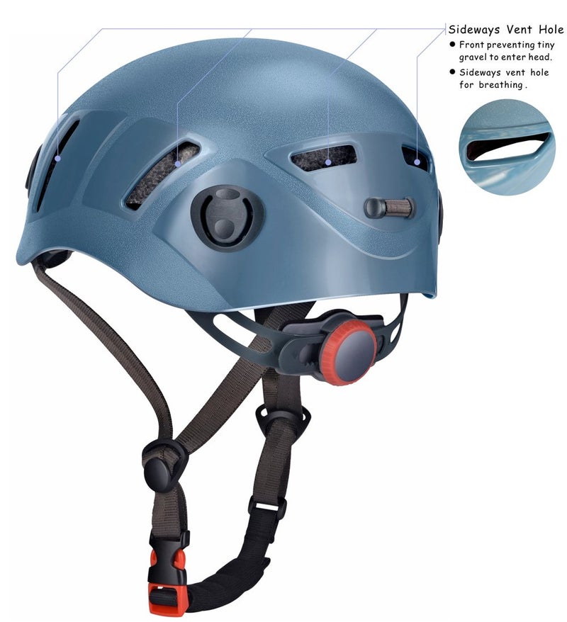 Tontron Climbing Caving Helmet (Blue, Large) - Image 2